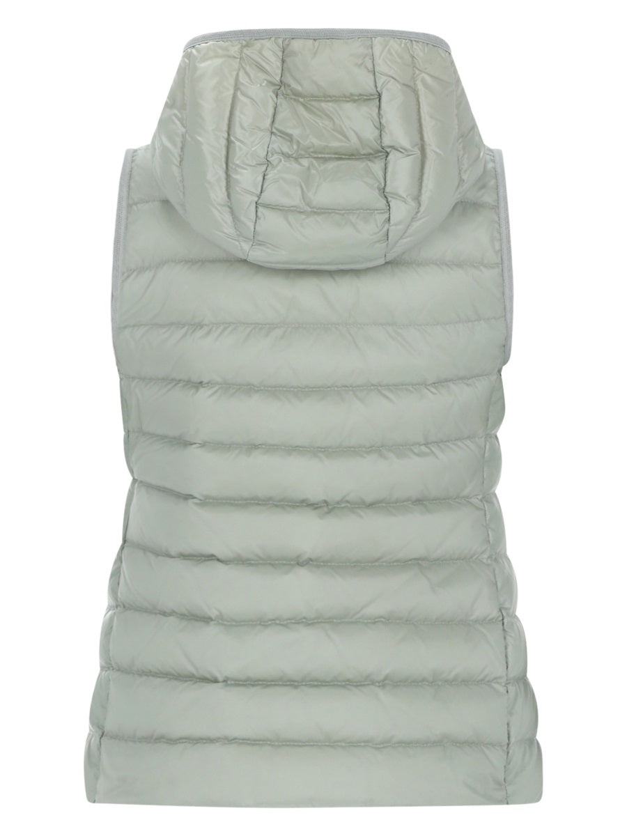 Padded Vest with High Collar and Zip Closure – view 2