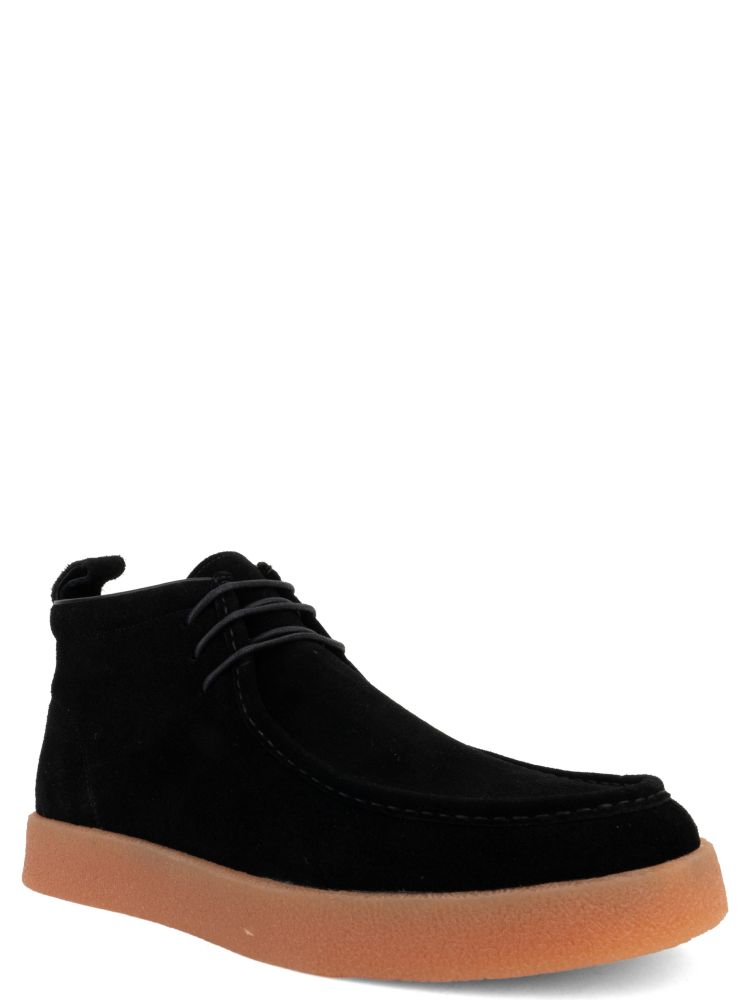 Black Lace-Up Suede Ankle Boots – view 2