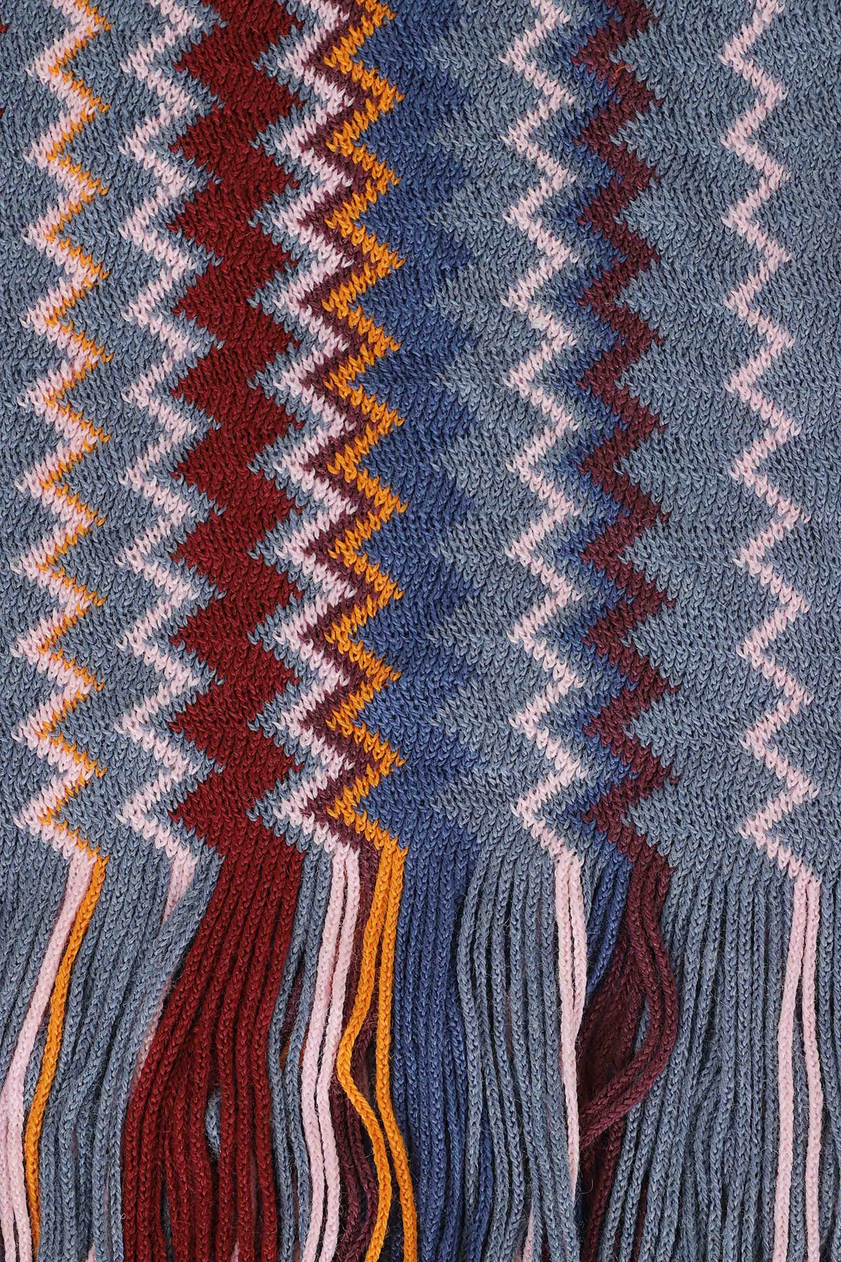 Multicolor Wool-Blend Zigzag Scarf – view 2