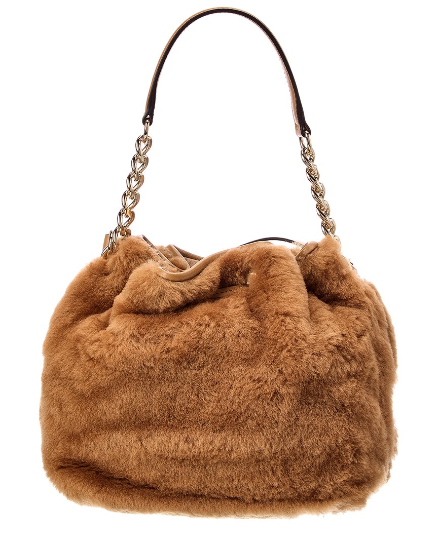 Jimmy Choo Juno Shearling & Leather Bucket Bag – view 2