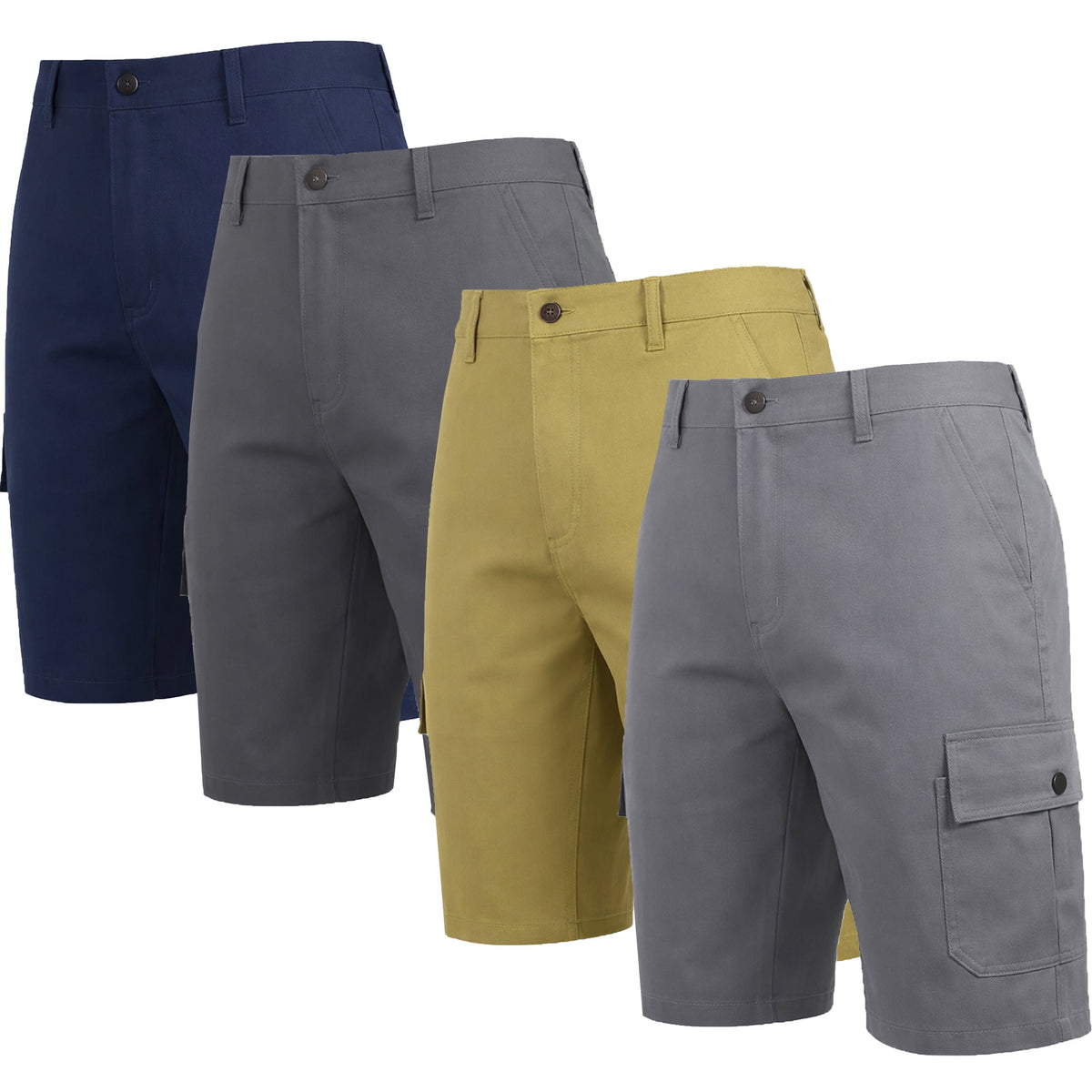Roaming Soul Men's Cotton Flex Stretch Cargo Shorts -2 Pack – view 3