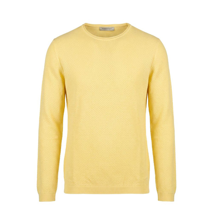 Roberto Pepe Luxury yellow Cotton Men Men's Sweater – view 1