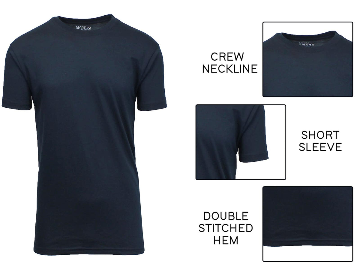 Blue Ice Men's Short Sleeve Crew Neck Modern Fit Cotton Blend Classic Tee (UP TO 5XL) – view 3